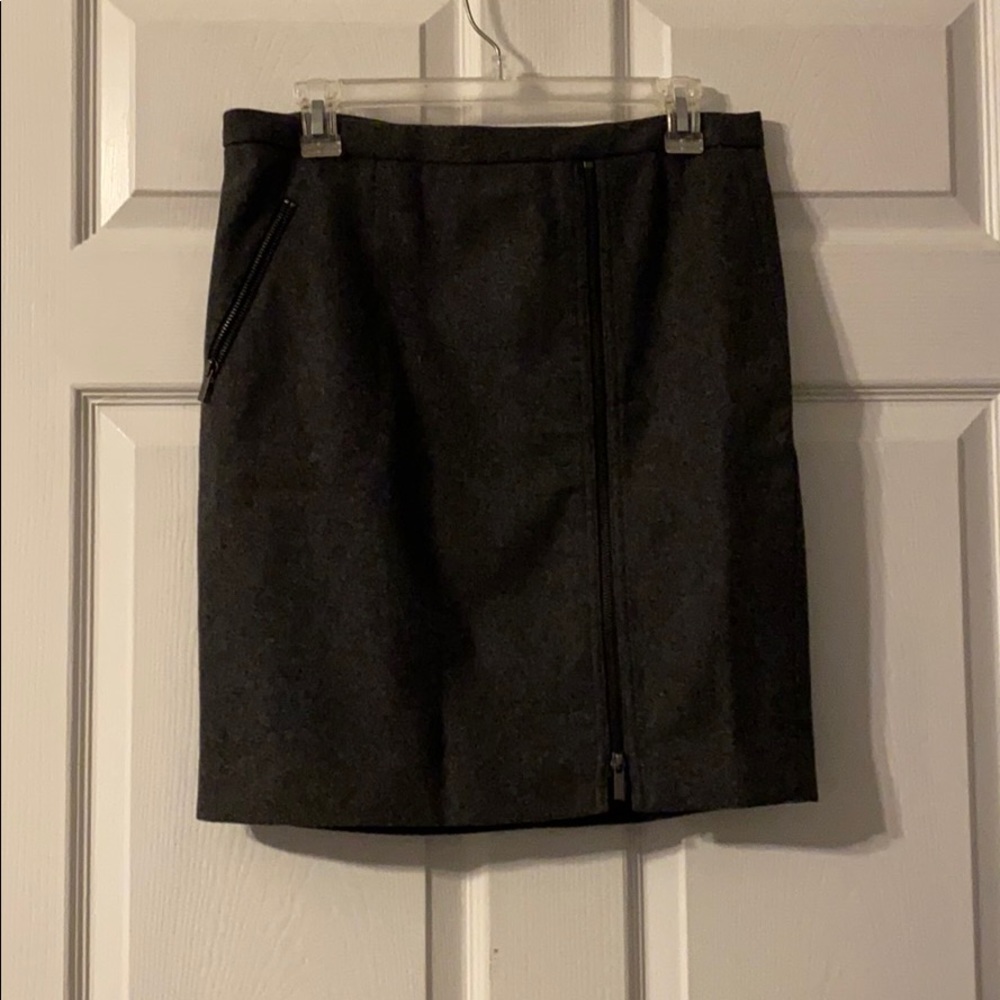 JCREW Charcoal skirt with zipper